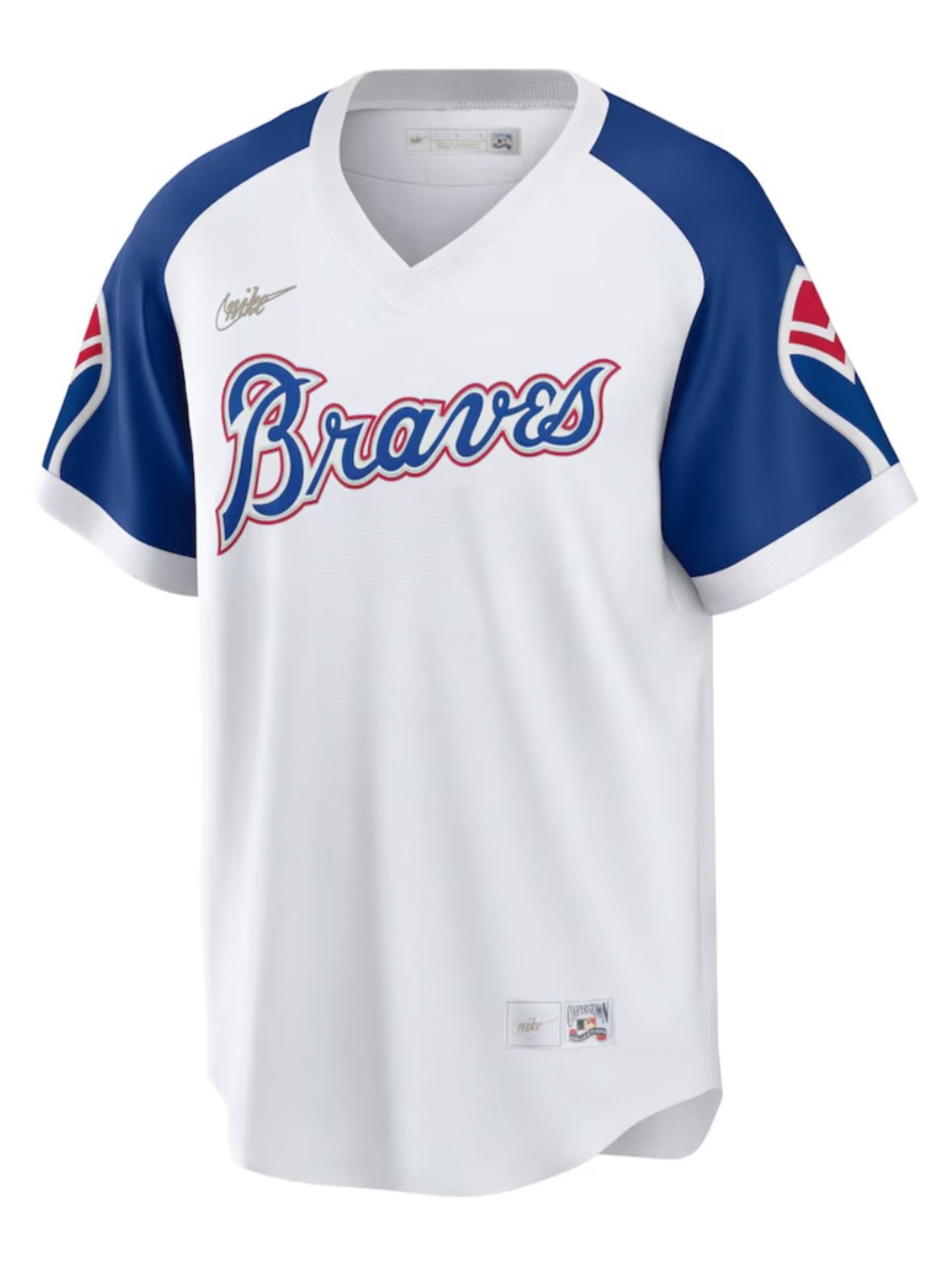 Men’s Nike Atlanta Braves Cooperstown MLB Jersey White Size 2XL